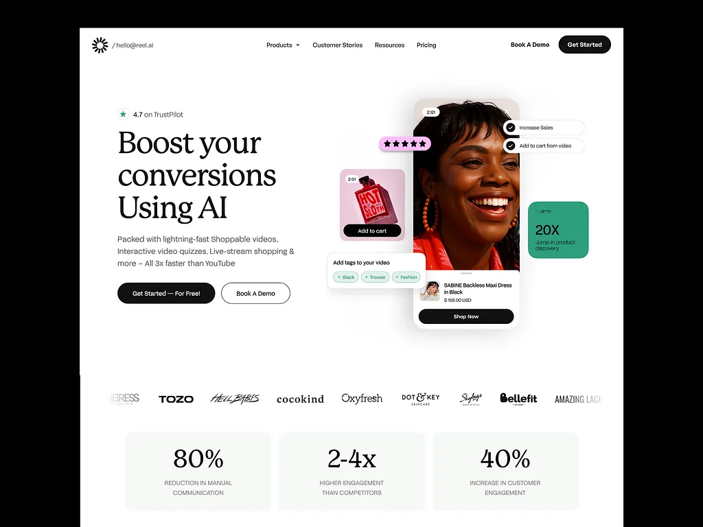 Landing page design example — TechForge Lomé